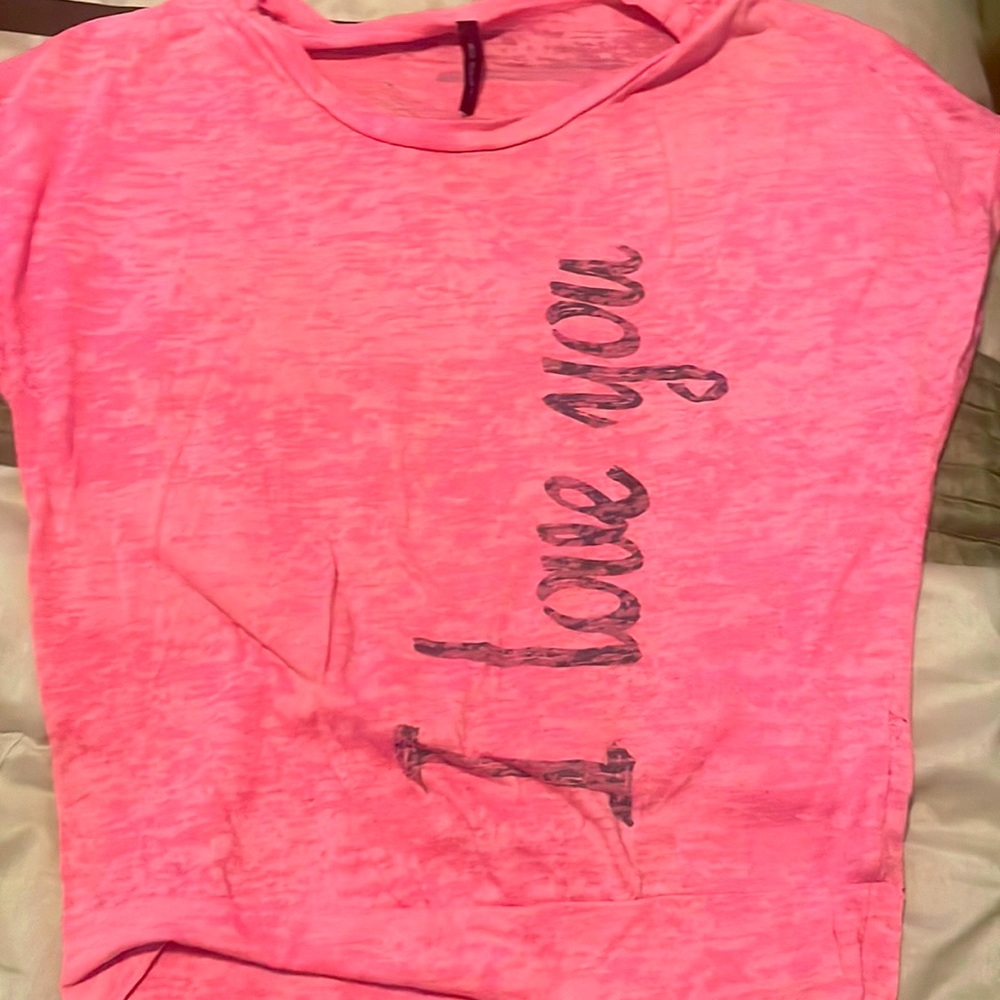 Miss Royal T, Pink and black, Size small,